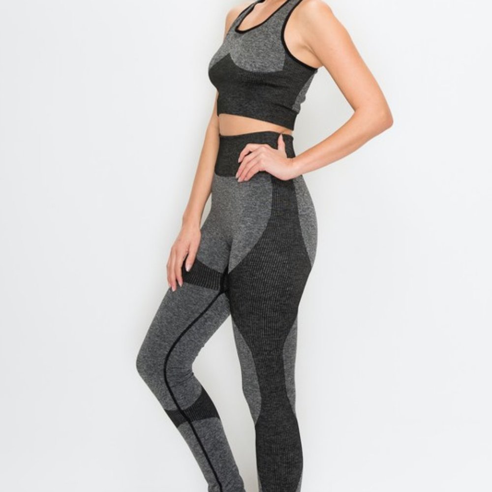 Seamless Sports Bra with Legging 2 pc Set.